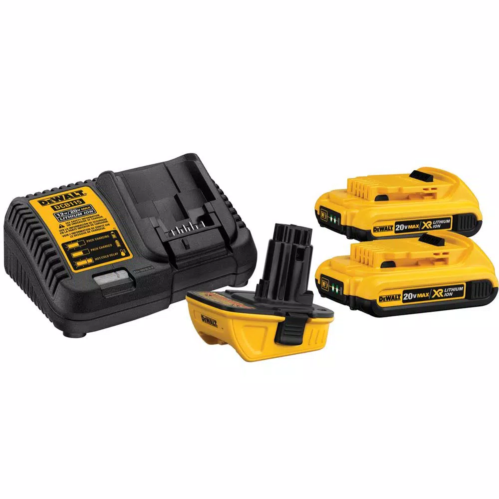 DEWALT 20V MAX Cordless Reciprocating Saw Kit with 18V to 20V Battery Adapter and 2 Batteries
