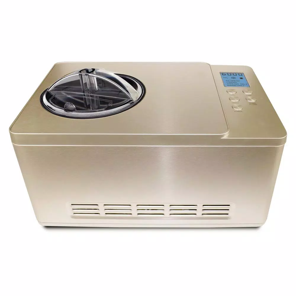 Whynter ICM-220CGY 2.1 Qt. Stainless Steel Electric Ice Cream & Yogurt Maker with Compressor, Champagne Gold