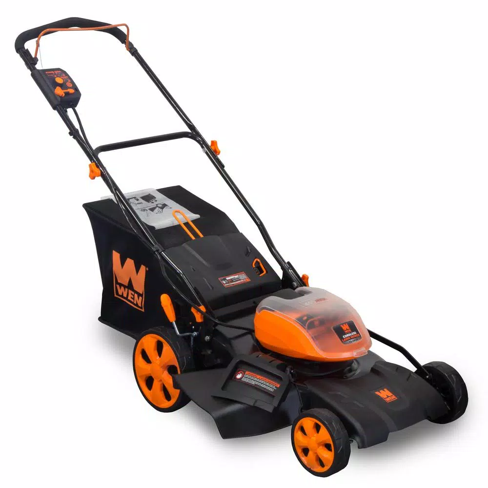 WEN 40V MAX Cordless 19 in. 3-in-1 Walk Behind Push Lawn Mower, Tool Only
