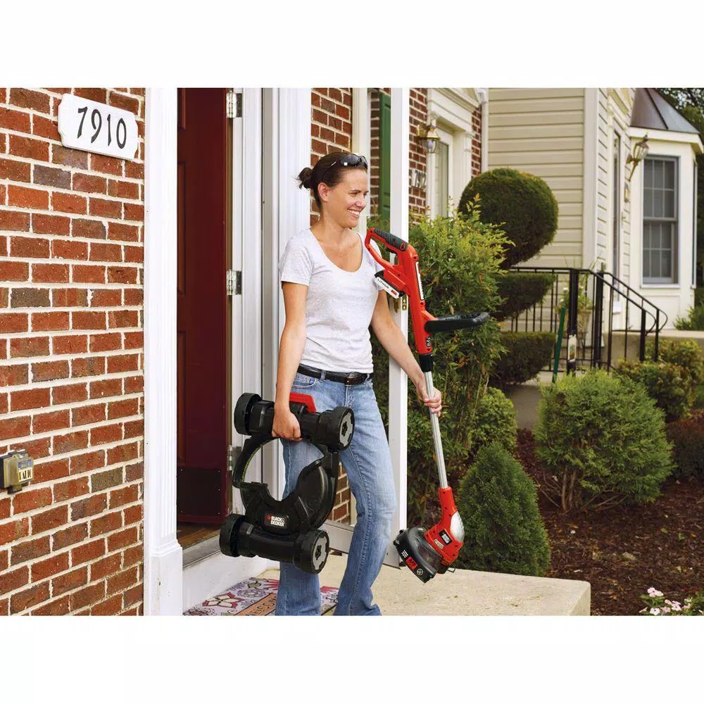 BLACK+DECKER 20V MAX Cordless 3-in-1 String Trimmer, Edger, and Mower Combo with (2) 2.0 Ah Batteries and Charger