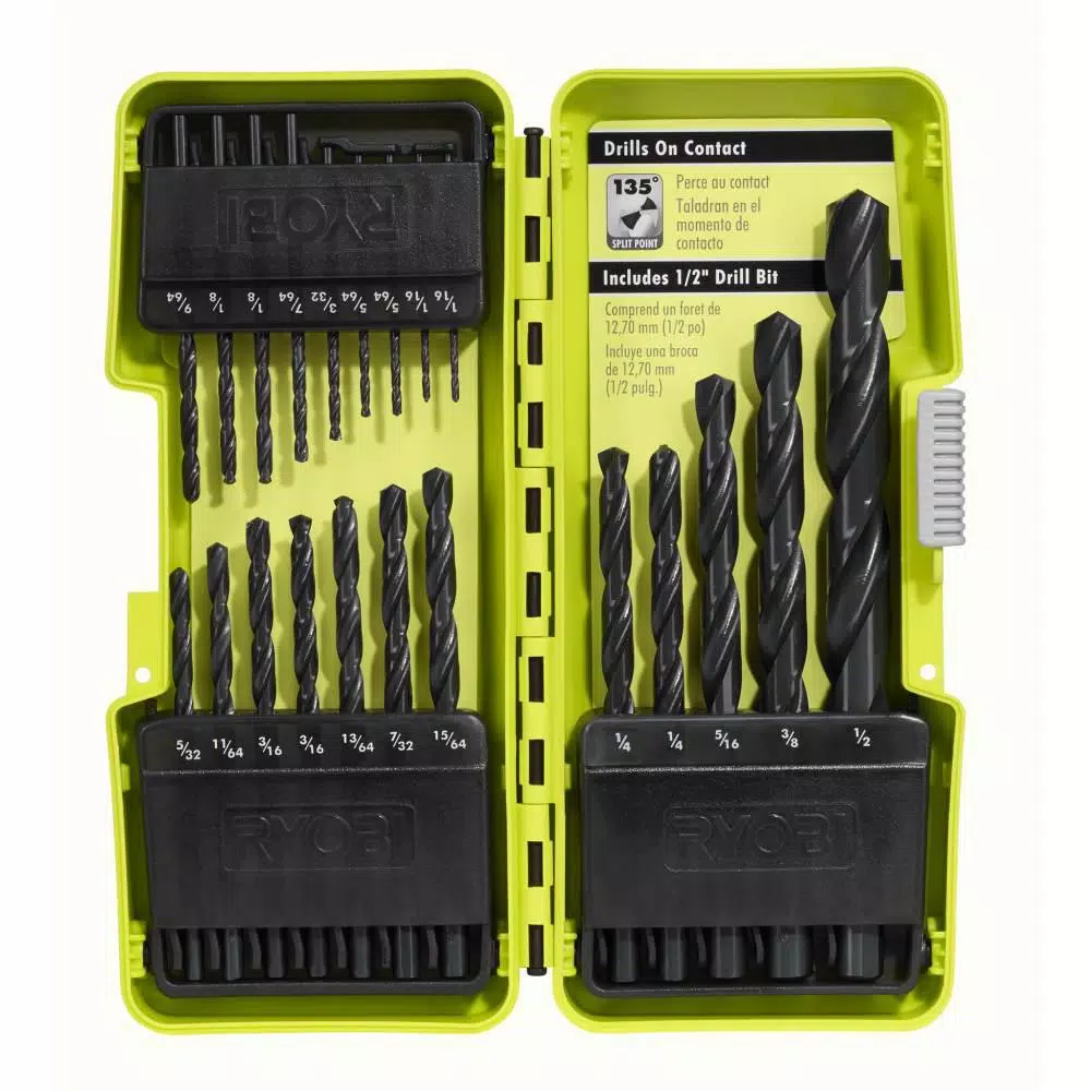 RYOBI 29-Piece Black Oxide Drill Bit Set and Impact Rated Driving Bit Set