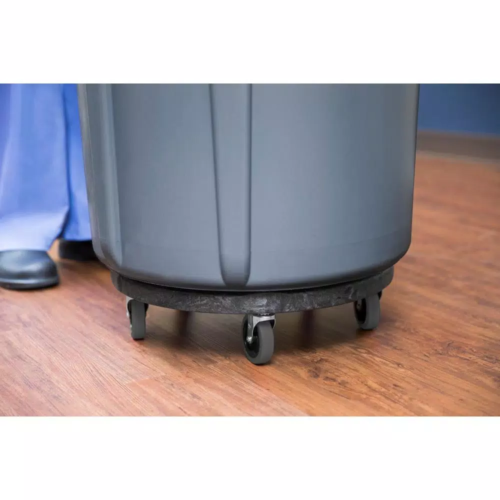Rubbermaid Commercial Products Rubbermaid Commercial BRUTE Trash Can Dolly, Heavy-Duty with 5 Casters