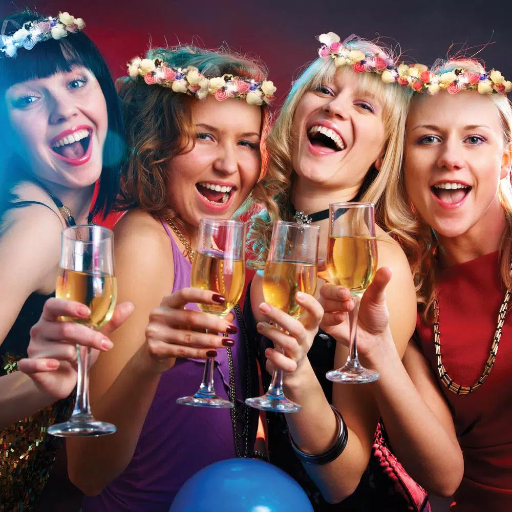 Novelty Place 4-Pack LED Floral Flower Headbands - Pink Light Up Flower Crowns for Adults and Kids