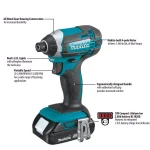 Makita 18V LXT Cordless 1/4 in. Impact Driver Kit with 1.5 Ah Battery and Charger thumbnail 2