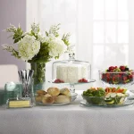 Libbey Selene 2-Piece Clear Glass Cake Stand with Dome, 13-inch Footed Plate thumbnail 4