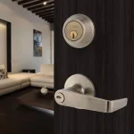 Toledo Fine Locks Segovia Single Cylinder Keyed Entry Combo Set, Antique Brass thumbnail 2