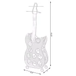 Vintiquewise Vintage Guitar Shaped Wine Holder - 9 Bottle Wood and Metal Freestanding Wine Rack with Glass Storage thumbnail 6