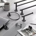 Gatco Latitude II 20.75 in. Towel Center Bar, Matte Black thumbnail 6