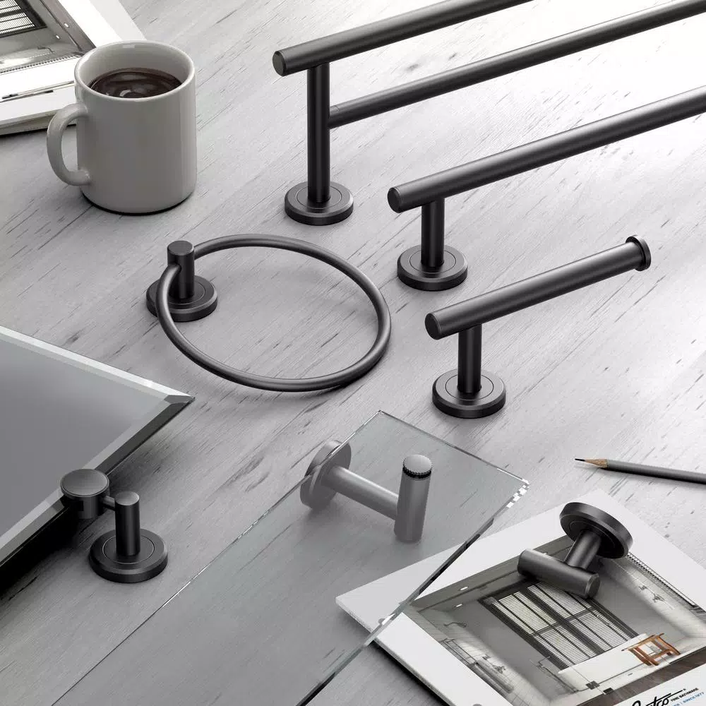Gatco Latitude II 20.75 in. Towel Center Bar, Matte Black