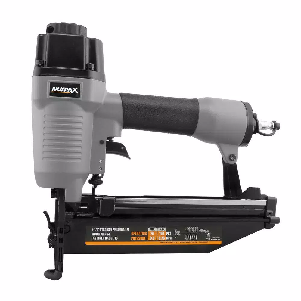 NuMax SFN64 16-Gauge 2-1/2 in. Pneumatic Straight Finish Nailer