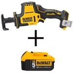 DEWALT 20V MAX Cordless Brushless Compact Reciprocating Saw Kit with 5.0 Ah Battery thumbnail 1