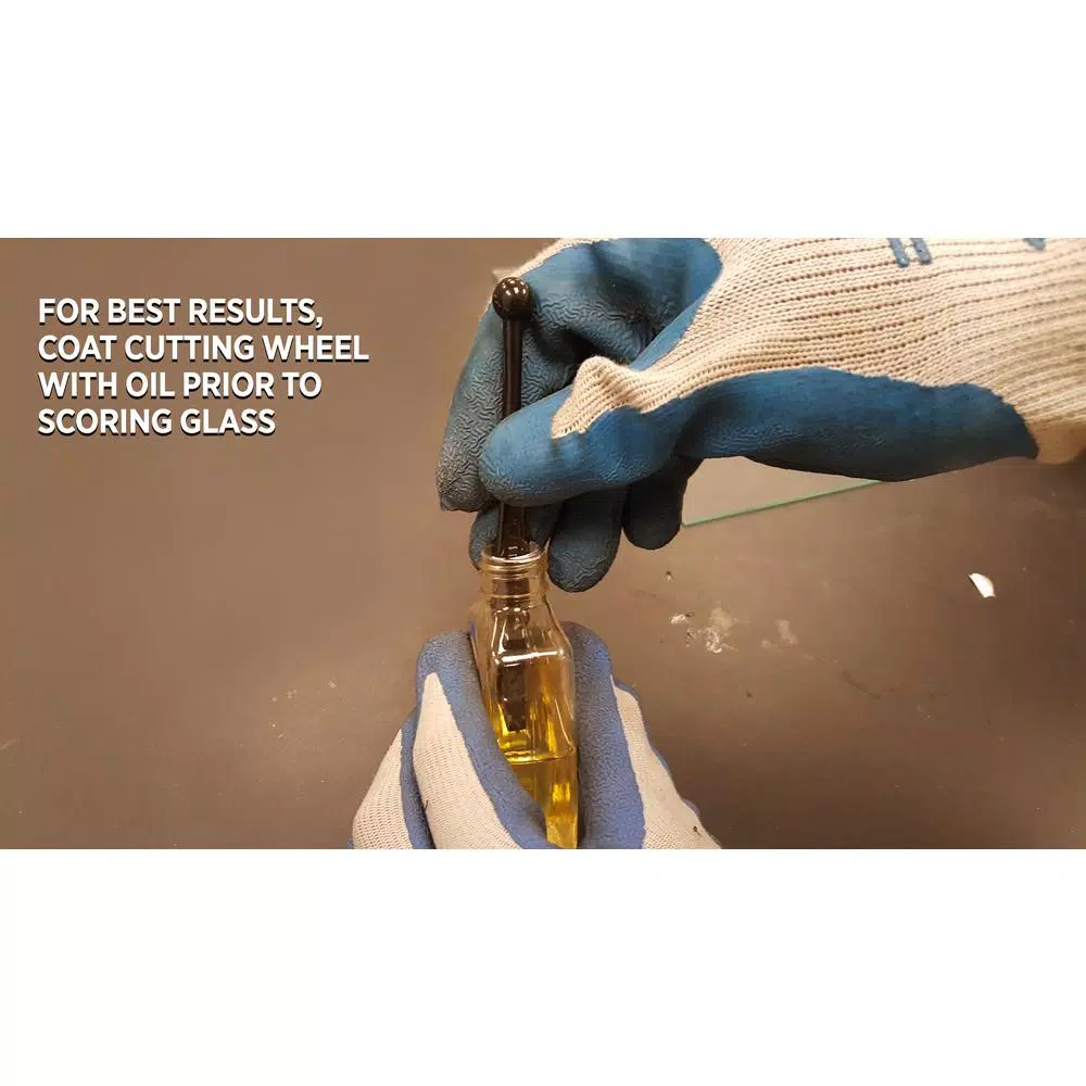 Husky 5 in. Glass Cutter with 120° Honed Steel Wheel