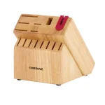 Farberware 15-Piece Edge Keeper Knife Set with Built-in Sharpener and Natural Wood Block thumbnail 2