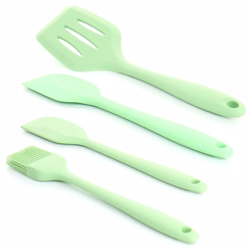 MegaChef 12-Piece Mint Green Silicone Kitchen Utensil Set