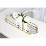 Kate and Laurel Felicia Gold Decorative Mirrored Metal Accent Tray thumbnail 4