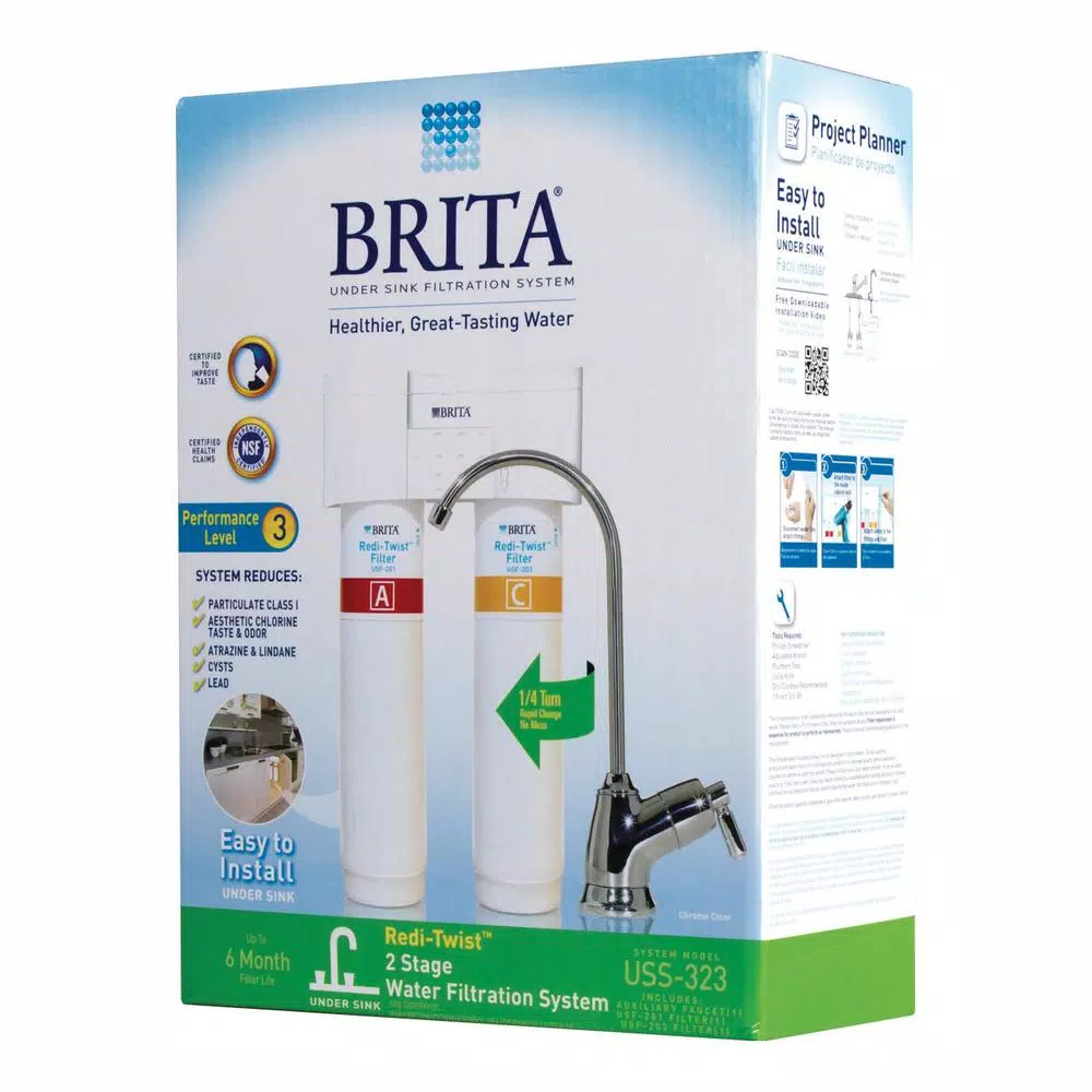 Brita Redi-Twist 2-Stage Under Sink Drinking Water Filtration System