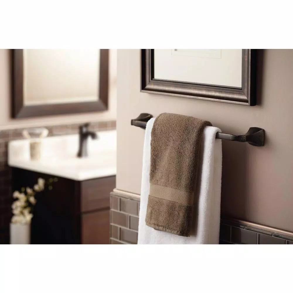 Moen Voss 24 in. Single Towel Bar in Oil Rubbed Bronze