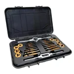 MIBRO 26-Piece SAE Tap, Die and Drill Set with Titanium Coated GCr15 Alloy Steel thumbnail 1