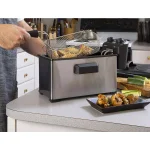 Elite Gourmet Elite 3.5 Qt. Immersion Deep Fryer, 1500W Stainless Steel Electric Fryer with Adjustable Thermostat thumbnail 5
