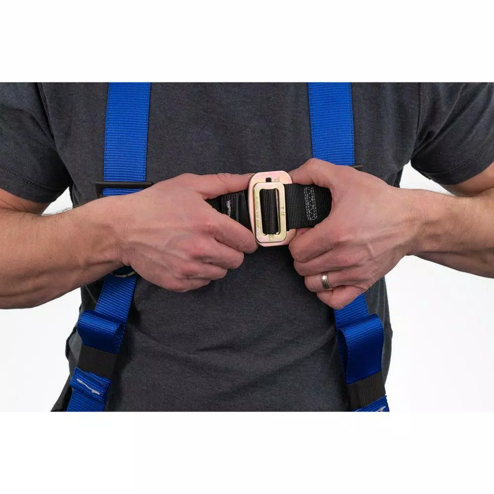 Werner LiteFit Standard 1 D-Ring Safety Harness, XL, Blue