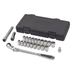 GEARWRENCH 3/8 in. Drive Gear Ratchet and Socket Set, 23-Piece Pass-Through System thumbnail 5