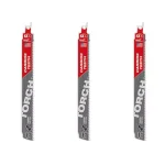 Milwaukee TORCH 9 in. Carbide Teeth Reciprocating Saw Blades, 7 TPI for Thick Metal Cutting (3 Pack) thumbnail 1