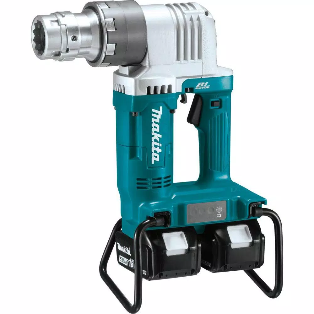 Makita 18V X2 LXT Brushless Cordless Shear Wrench Kit with 5.0 Ah Batteries and Dual Port Rapid Charger