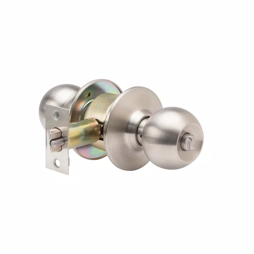 Global Door Controls Commercial Grade 2 Keyed Entry Ball Door Knob Lockset, Brushed Chrome