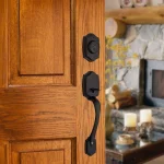 Kwikset Belleview Venetian Bronze Single Cylinder Handleset with Cove Knob and SmartKey Security thumbnail 3