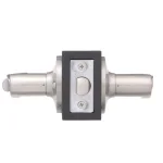 Toledo Fine Locks Satin Nickel Privacy Lever Set - Wave Style Interior Door Handle thumbnail 2