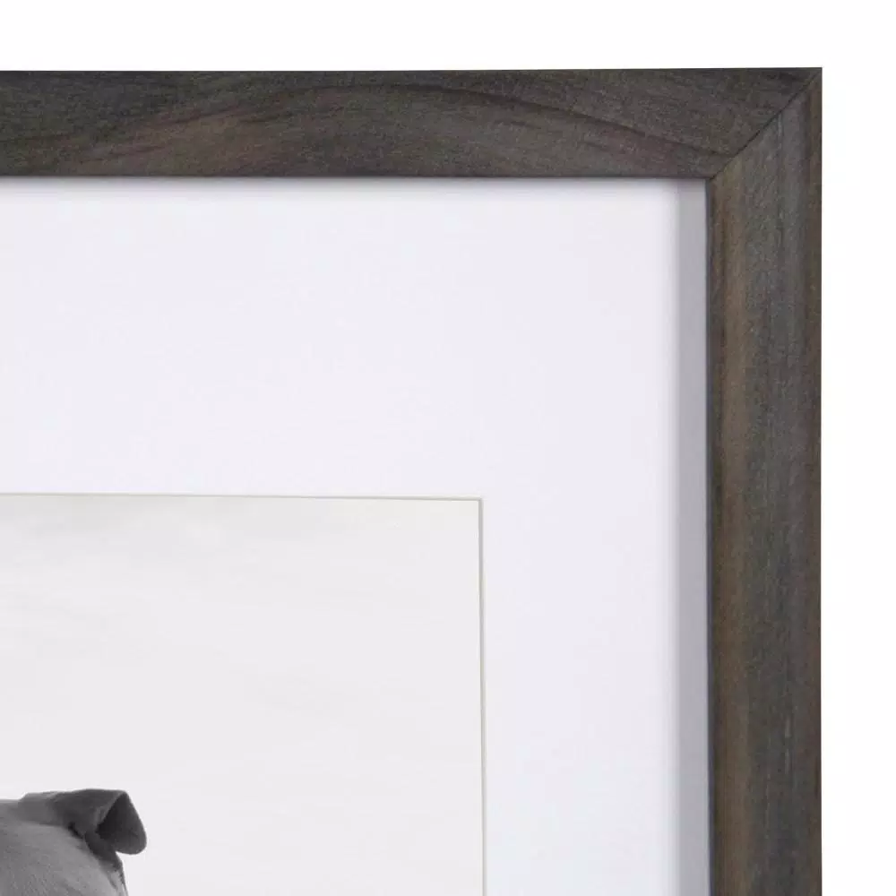 DesignOvation Design Ovation Gallery Wood Photo Frame Set, Gray, 14 x 18 in. (Set of 2)