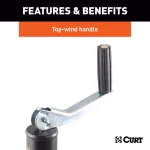 CURT A-Frame Trailer Jack with Top Handle, 2,000 lbs. Capacity, 14 in. Travel thumbnail 6