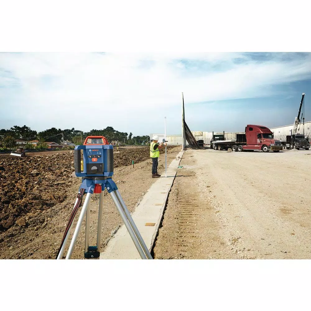 Bosch REVOLVE2000 Self-Leveling Horizontal Rotary Laser Kit with Receiver and Tripod