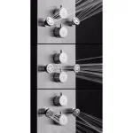 AKDY 65 in. Stainless Steel 8-Jet Rainfall Waterfall Shower Panel System with Handheld Wand thumbnail 6