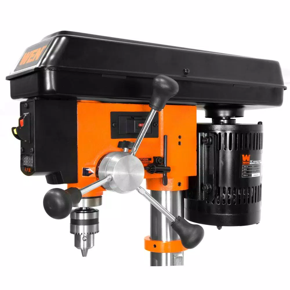 WEN 10 in. Variable Speed Drill Press with Laser Centering and Digital Readout