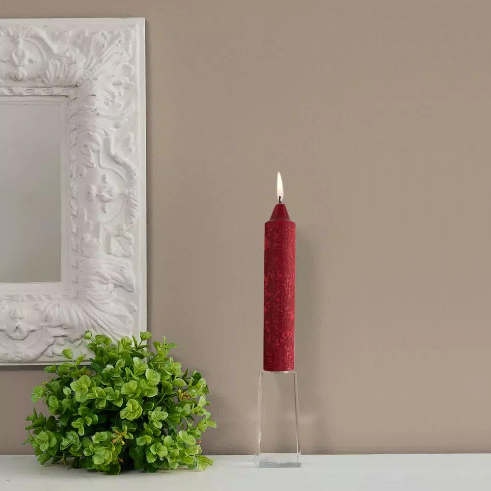 ROOT CANDLES A.I. Root 7 in. Timberline Collenette Garnet Taper Dinner Candles, Box of 4