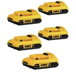 DEWALT 20V MAX Compact Lithium-Ion 2.0Ah Battery Pack (5-Pack) thumbnail 1