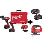 Milwaukee M18 FUEL 18V Lithium-Ion Brushless 3-Tool Combo Kit with 4 Batteries thumbnail 1