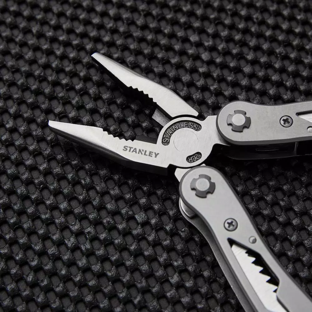 Stanley 12-in-1 Multi-Tool with Nylon Holster, Stainless Steel Hand Tool