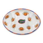 Magnolia Lane Florida Ceramic Football Tailgating Platter - Officially Licensed NCAA Collegiate Serving Tray thumbnail 1