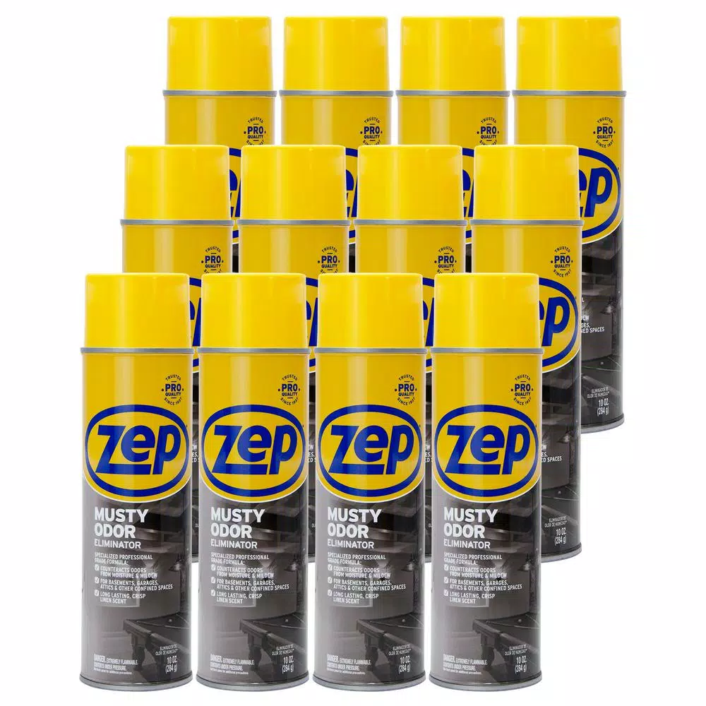 ZEP Musty Odor Eliminator Ultra-Dry Spray, 10 oz. (Case of 12)