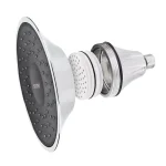 Brondell VivaSpring 6.5 in. Single Wall Mount Fixed Rain Shower Head with KDF Filtration, Chrome thumbnail 4
