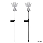 Alpine Corporation Solar Angel Garden Stakes with Fiber Optic Wings, Set of 2 thumbnail 4