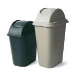 Rubbermaid Commercial Products Rubbermaid Commercial Untouchable 41 qt. Black Square Trash Can Domed Swing Top Lid thumbnail 2
