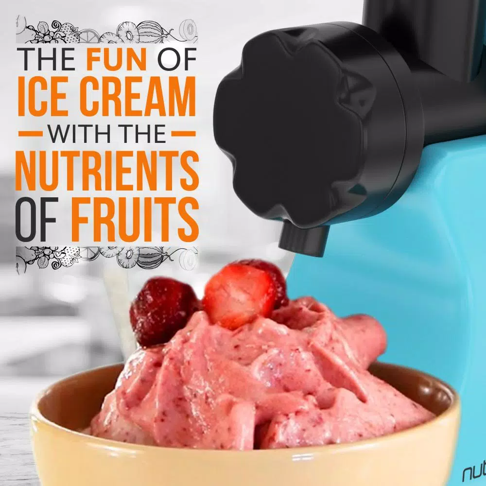 NutriChef 150-Watt Electric Soft Serve and Sorbet Maker, Black