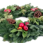 VAN ZYVERDEN 24 in. Live Fresh Cut Pacific Northwest Christmas Wreath with Noble Fir and Incense Cedar thumbnail 2