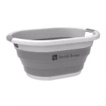 Lavish Home Gray Collapsible Multi-Use Laundry Basket with Comfort Grip Handles thumbnail 1