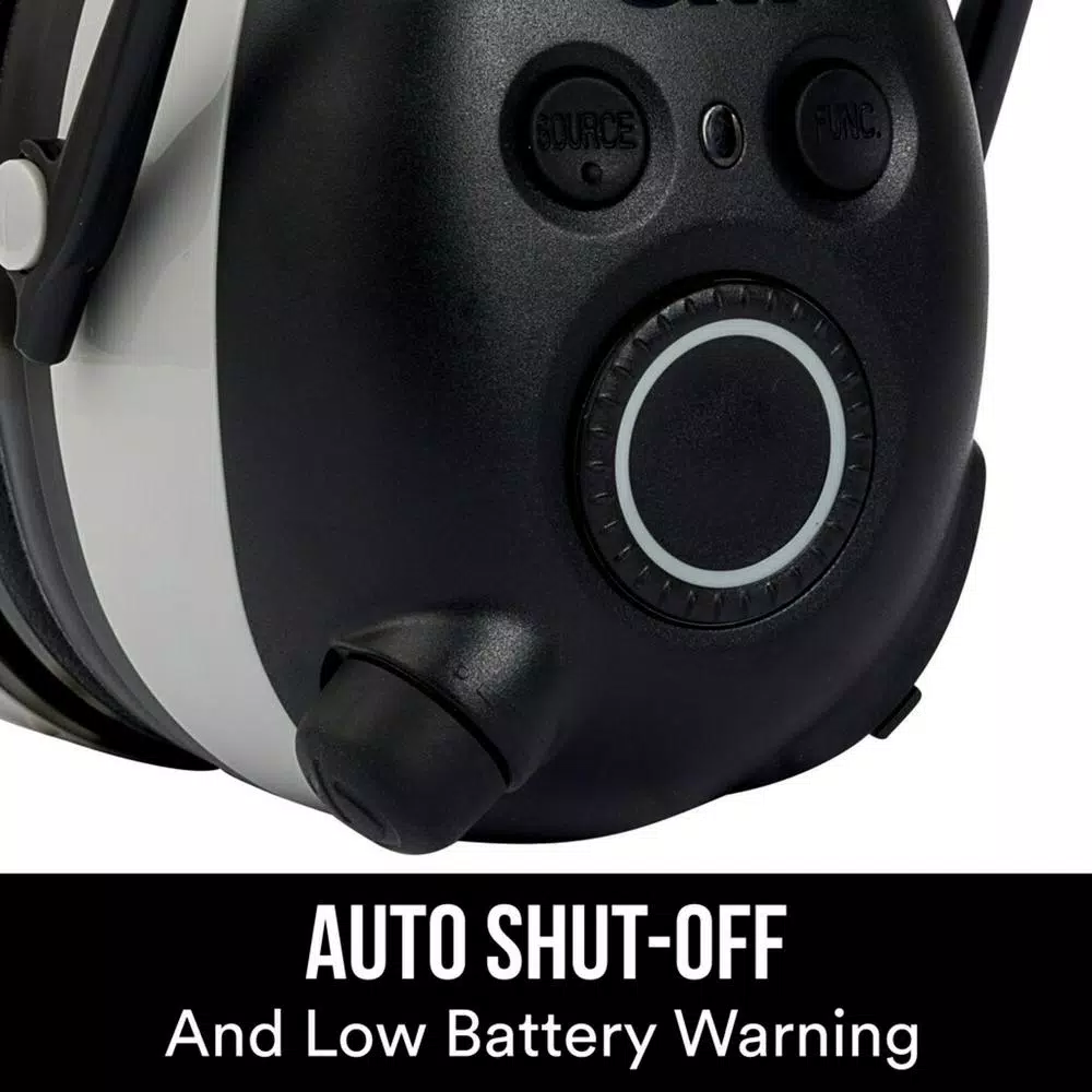 3M WorkTunes Wireless Bluetooth Hearing Protector with AM/FM Radio, Gray