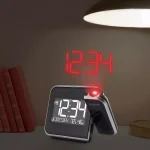 La Crosse Technology Digital Projection Alarm Clock with Indoor Temperature and Humidity Display, Black thumbnail 5