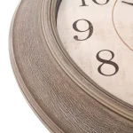 Pinnacle 24 in. Washed Grey Woodgrain Round Wall Clock - Rustic Vintage Style thumbnail 4